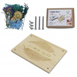 Custom Printed Wooden Flower Press Kit for Kids & Adults