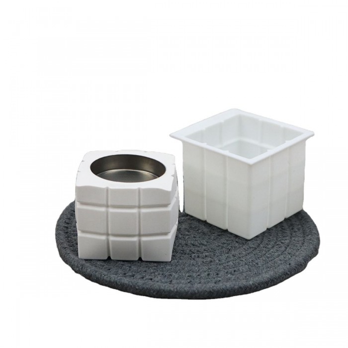 DIY Cement Candle Holder Silicone Mold - Desktop Decoration