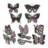 Butterfly & Bird Tissue Suncatcher Kit - Kids Educational Craft