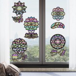 Mandala Flower Tissue Suncatcher Kit - Kids Window Art Craft