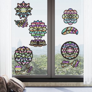 Mandala Flower Tissue Suncatcher Kit - Kids Window Art Craft