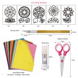 Mandala Flower Tissue Suncatcher Kit - Customizable Window Art
