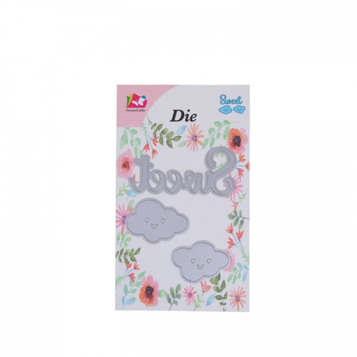 Cloud & "Sweet" Word Metal Cutting Dies for Card Making