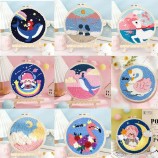 Custom DIY Wholesale New Arrival Cross Stitch Punch Needle Cotton Embroidery Set Kit for Adults with Animals & Nature Themes