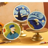 Custom Beginner Crafts Kit for Kids DIY Latch Hook Knitting Cross Stitch Embroidery Sewing & Weaving Toy