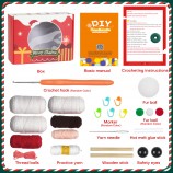 Hot Sale Christmas Decor Gift Santa Claus Tapestry Yarn Crochet Kit for Beginners Knitting Home Decor DIY