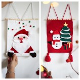 Hot Sale Christmas Decor Gift Santa Claus Tapestry Yarn Crochet Kit for Beginners Knitting Home Decor DIY