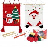 Hot Sale Christmas Decor Gift Santa Claus Tapestry Yarn Crochet Kit for Beginners Knitting Home Decor DIY