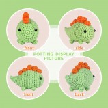 DIY Crochet Cartoon Frog Owl Animal Wool Felt Craft Handmade Needle Wool Kit Toy Doll for Kids