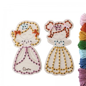 Kids DIY Sewing Embroidery Kit, Princess Yarn Craft Set