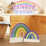 Wholesale DIY Product Wood Rainbow Craft Kit for Kids Wood Kids Gift Rainbow Craft Kit