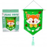 Wholesale Kids DIY Wall Display Canvas Hanger Felt Animal Shapes Banner