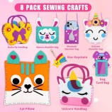 Creative Kids' Handmade Sewing Set Durable Plastic Felt Cloth & Toy Sewing Bag Christmas Gift for Sewing & Weaving Kit