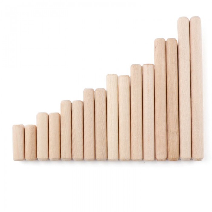 Manufacturers High Quality Round Solid Wood Assorted Sizes Threaded Wood Pin Dowels