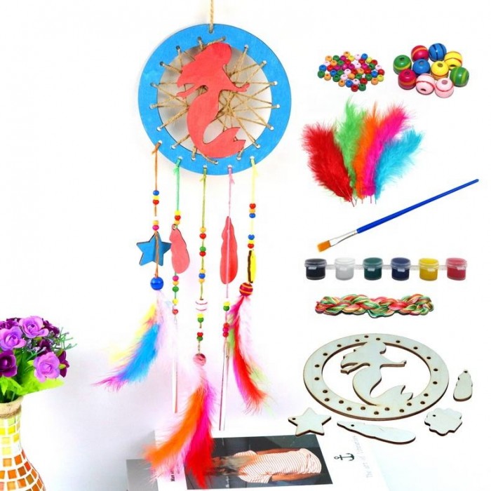 DIY Dream Catcher Painting Craft Wooden Semi-Finished Craft Kit