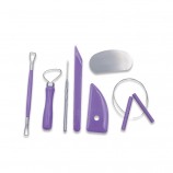 HARDWORK Clay Sculpting & Pottery Carving Tool Kit with Wooden Handle Metal Components Essential Ceramic Tools