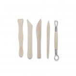 HARDWORK Clay Sculpting & Pottery Carving Tool Kit with Wooden Handle Metal Components Essential Ceramic Tools