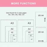 Office Pink Color Metal T Shape Paper Hole Mushroom Punch for Craft