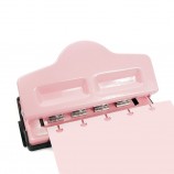 Office Pink Color Metal T Shape Paper Hole Mushroom Punch for Craft