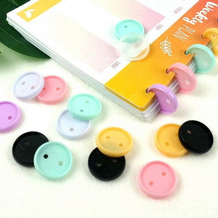 25MM Plastic DIY Disbound Discs Mushroom Hole Binder Binding Ring Notebook Planner Discs