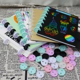 Wholesale Custom Refillable Inner Paper Color Disc Binding Weekly Monthly Planner Disc Wooden Box