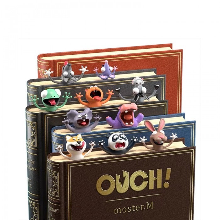 Custom Creative 3D Bookmarks Funny Animals Marker Kawaii Cat Panda Bookmark Kids Gifts School Stationery Supplies