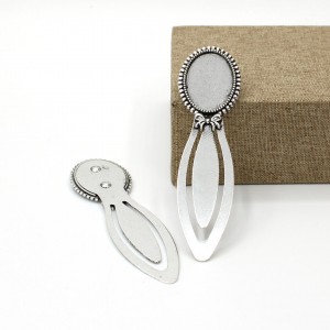 20mm Bezel Bookmark Base, Antique Bronze Cabochon Setting