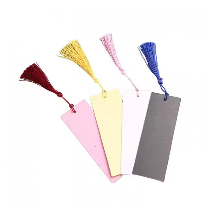 Custom Sublimation Blank Handmade Paper Bookmark Set with Chinese Dot Tassel