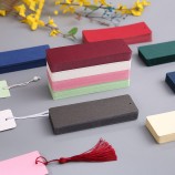 Custom Sublimation Blank Handmade Paper Bookmark Set with Chinese Dot Tassel