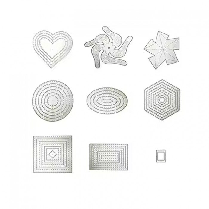 Wholesale Geometric Figure Paper Craft Die Cuts for Card Making