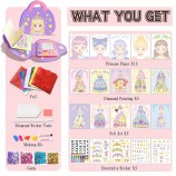 Painting Book Set Princess Diy Dressing up Paper Sticker Handmade Educational Toys for Children