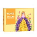 Poke Art DIY Toys Drawing Dress up Boards Handmade 3D Drawing Board Paper Craft Kit Creative Puzzle Puncture Painting for Kids