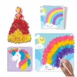 Poke Art DIY Toys Drawing Dress up Boards Handmade 3D Drawing Board Paper Craft Kit Creative Puzzle Puncture Painting for Kids