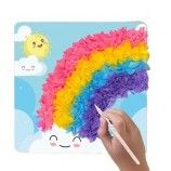 Poke Art DIY Toys Drawing Dress up Boards Handmade 3D Drawing Board Paper Craft Kit Creative Puzzle Puncture Painting for Kids