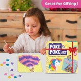 Poke Art DIY Toys Drawing Dress up Boards Handmade 3D Drawing Board Paper Craft Kit Creative Puzzle Puncture Painting for Kids