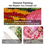 Customize 5D Crystal Full Drill Round AB Beads DIY Diamond Painting Rhinestone Rose