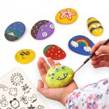 Custom Creative Graffiti Drawing Toy Educational Craft Activities Kits Diy Eco Friendly Rock Painting Set