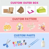 DIY Glow in the Dark Acrylic Paint Kit Non-Toxic Rock Painting Model Coloring Toys