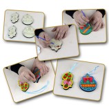 Christmas DIY Wood Painting Kit, Unfinished Hanging Sign Craft Set for Holiday Decor & Custom Gifts