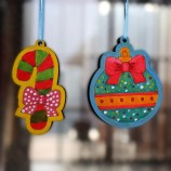 Christmas DIY Wood Painting Kit, Unfinished Hanging Sign Craft Set for Holiday Decor & Custom Gifts