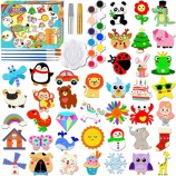 Kids DIY Wooden Fridge Magnet Painting Craft Kit
