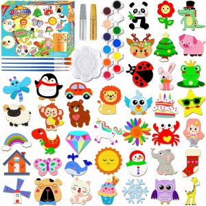 Kids DIY Wooden Fridge Magnet Painting Craft Kit