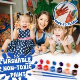 DIY Wood Painting Fridge Magnet Craft Kit for Kids, Unfinished Wooden Magnet Art Set with Paint & Brushes