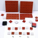 Square Wooden Handle Custom Rubber Stamp Set
