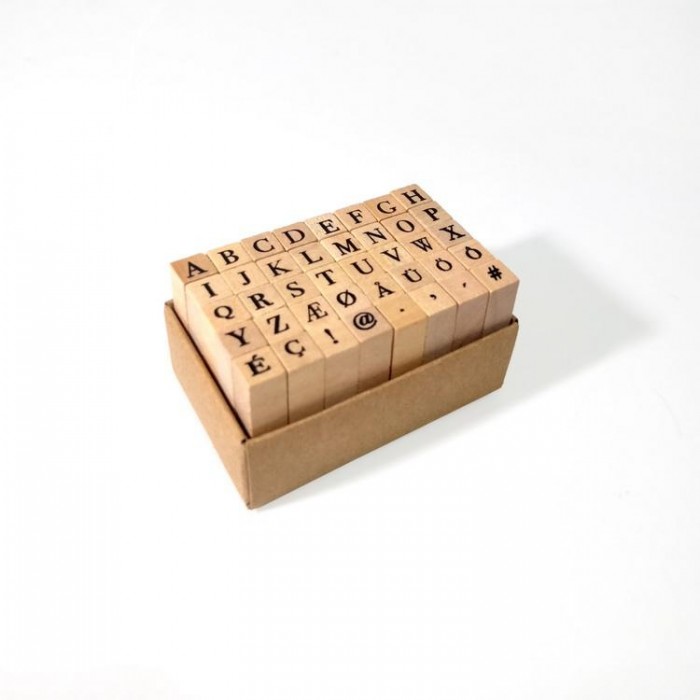 Custom Alphabet Number Wooden Rubber Stamp Set for Kids Educational