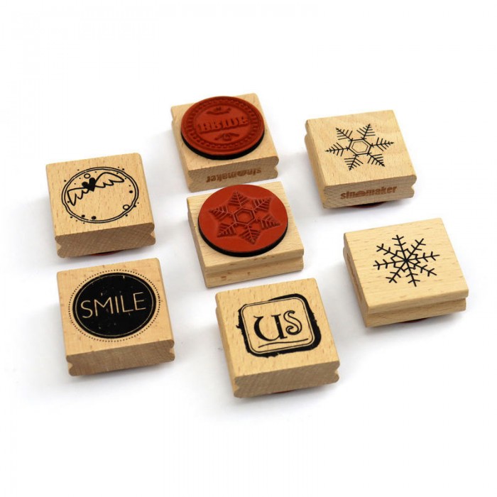 Wooden Handle Custom Decorative Rubber Stamps for DIY Crafts & Scrapbooking