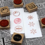 Wooden Handle Custom Decorative Rubber Stamps for DIY Crafts & Scrapbooking