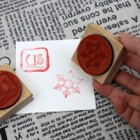 Wooden Handle Custom Decorative Rubber Stamps for DIY Crafts & Scrapbooking