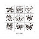 Custom Logo Personalized Wooden Rubber Stamp Set, Hand Drawn Animal & Butterfly Design