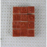 Custom Cartoon Student Wooden Rubber Stamp for Kids Education